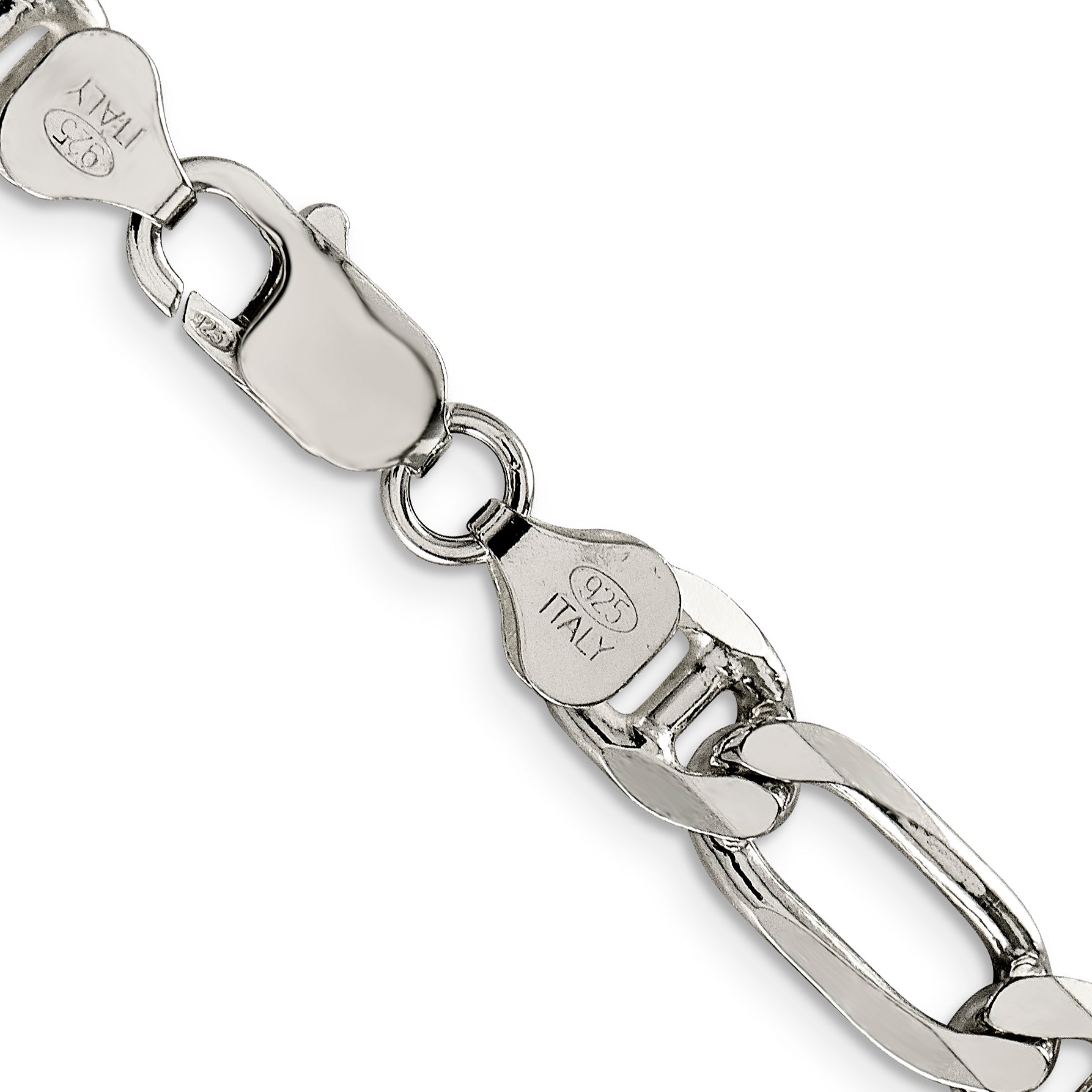 24 Inch Sterling Silver 8.25mm Figaro Anchor Chain