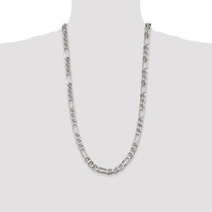 28 Inch Sterling Silver 8.25mm Figaro Anchor Chain