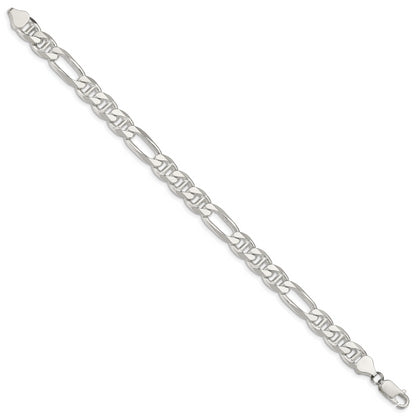 8 Inch Sterling Silver 8.25mm Figaro Anchor Chain