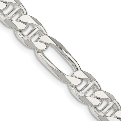24 Inch Sterling Silver 8.25mm Figaro Anchor Chain