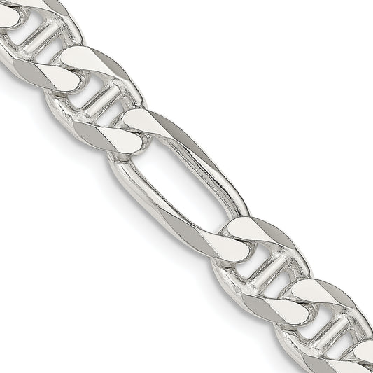 20 Inch Sterling Silver 8.25mm Figaro Anchor Chain