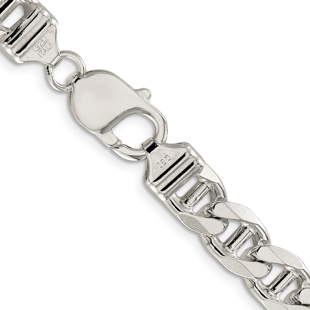 22 Inch Sterling Silver 8.75mm Figaro Anchor Chain Necklace