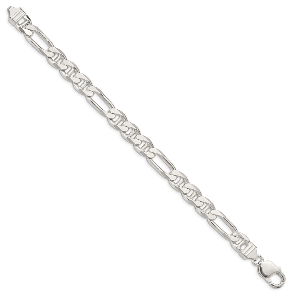 Sterling Silver 8.75mm Figaro Anchor Chain Bracelet