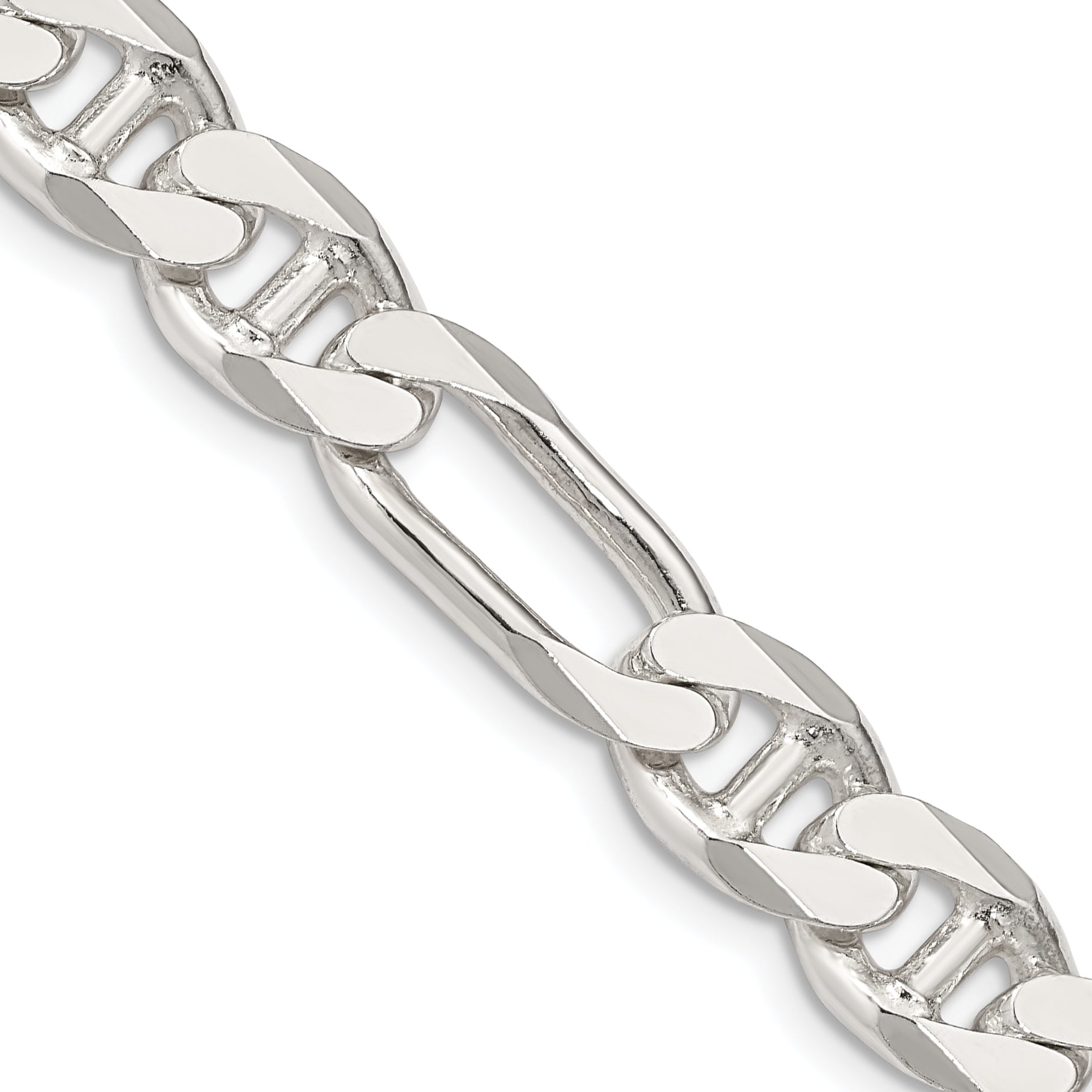 20 Inch Sterling Silver 8.75mm Figaro Anchor Chain