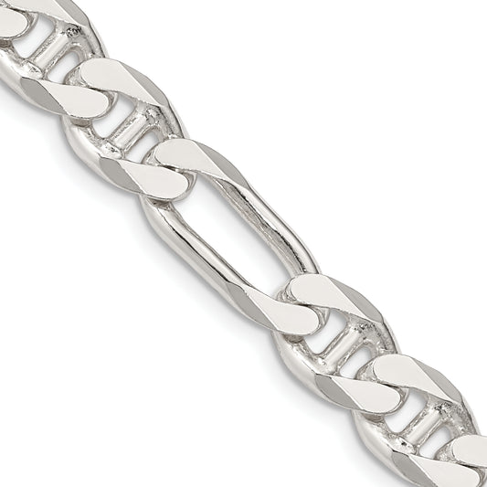 26 Inch Sterling Silver 8.75mm Figaro Anchor Chain
