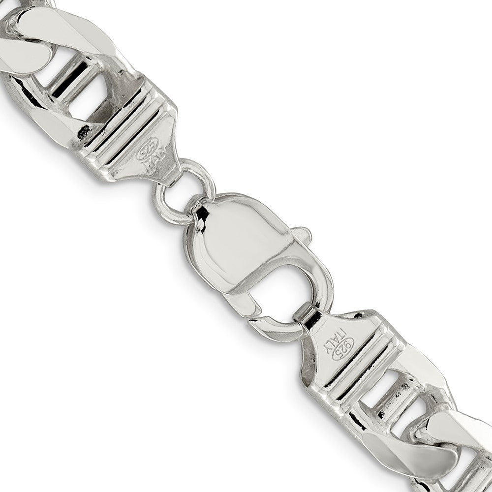 Sterling Silver 10.65mm Figaro Anchor Chain Necklace