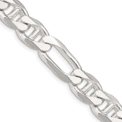 26 Inch Sterling Silver 10.65mm Figaro Anchor Chain