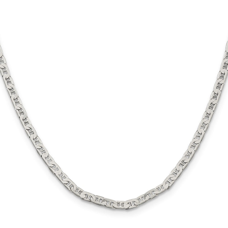 Sterling Silver 3mm Flat Anchor Chain Necklace
