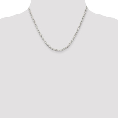 Sterling Silver 3mm Flat Anchor Chain Necklace