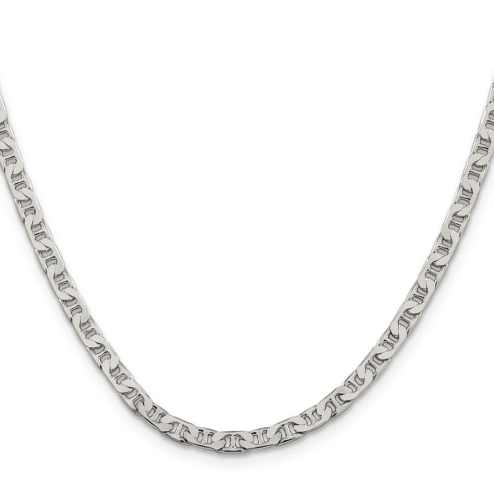30 Inch Sterling Silver 3.75mm Flat Anchor Chain Necklace