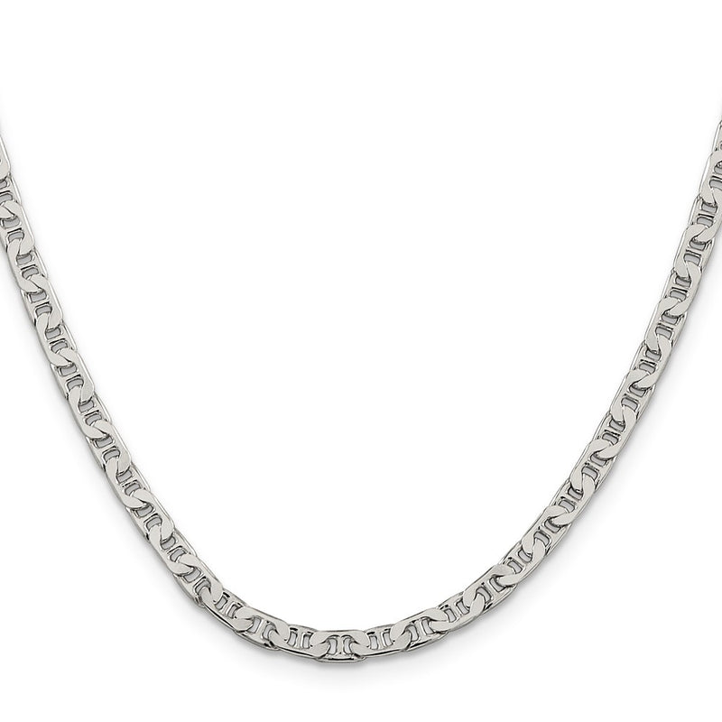 Sterling Silver 3.75mm Flat Anchor Chain Necklace