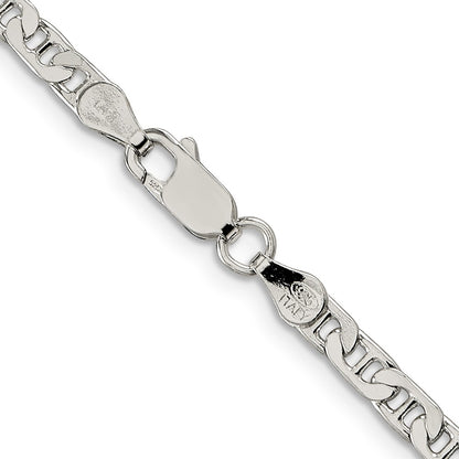 30 Inch Sterling Silver 3.75mm Flat Anchor Chain Necklace