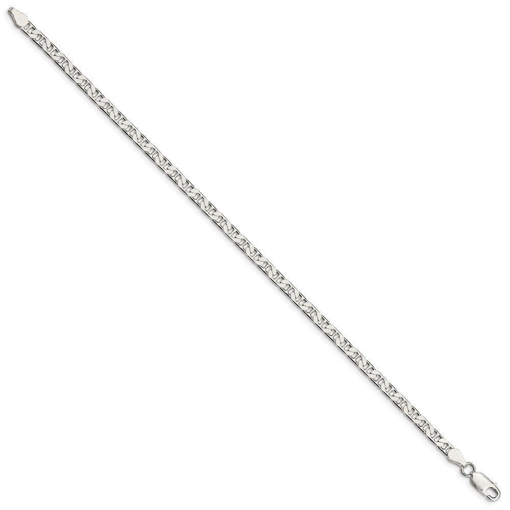 Sterling Silver 3.75mm Flat Anchor Chain Bracelet