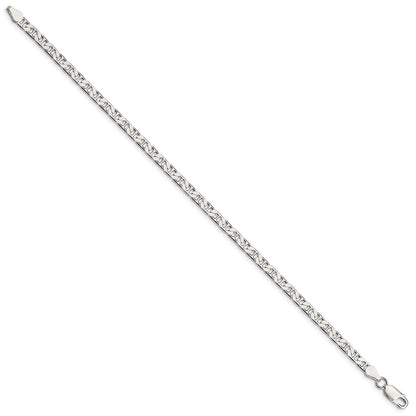 Sterling Silver 3.75mm Flat Anchor Chain Bracelet