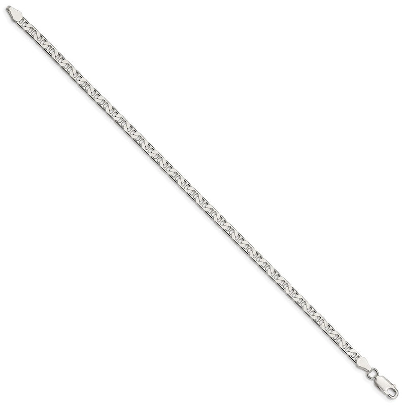 Sterling Silver 3.75mm Flat Anchor Chain Bracelet