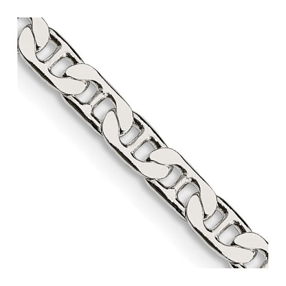 30 Inch Sterling Silver 3.75mm Flat Anchor Chain Necklace