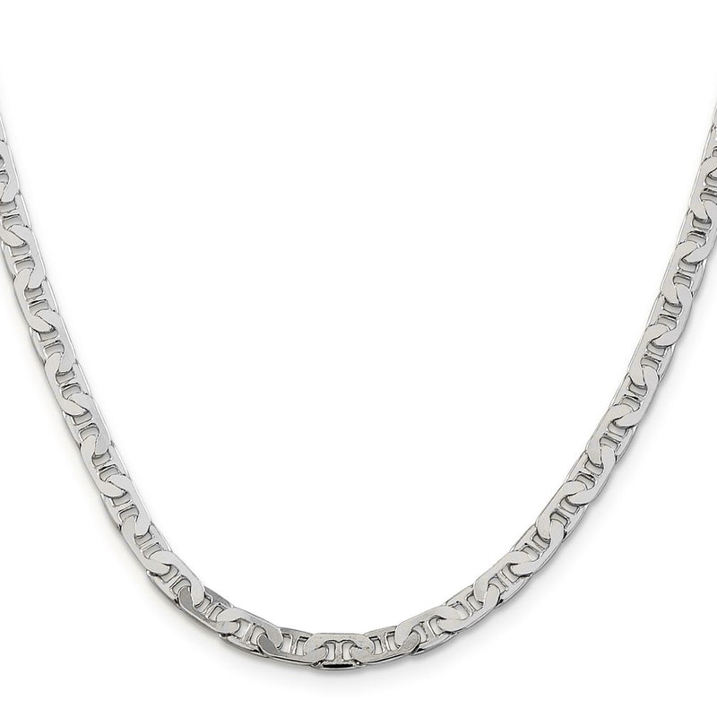 Sterling Silver 4.5mm Flat Anchor Chain Necklace