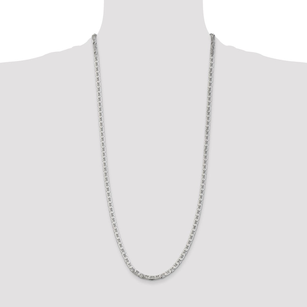 Sterling Silver 4.5mm Flat Anchor Chain Necklace