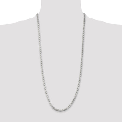 Sterling Silver 4.5mm Flat Anchor Chain Necklace