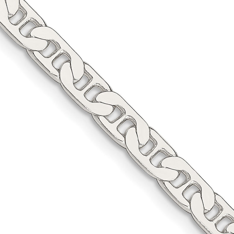 Sterling Silver 4.5mm Flat Anchor Chain Necklace