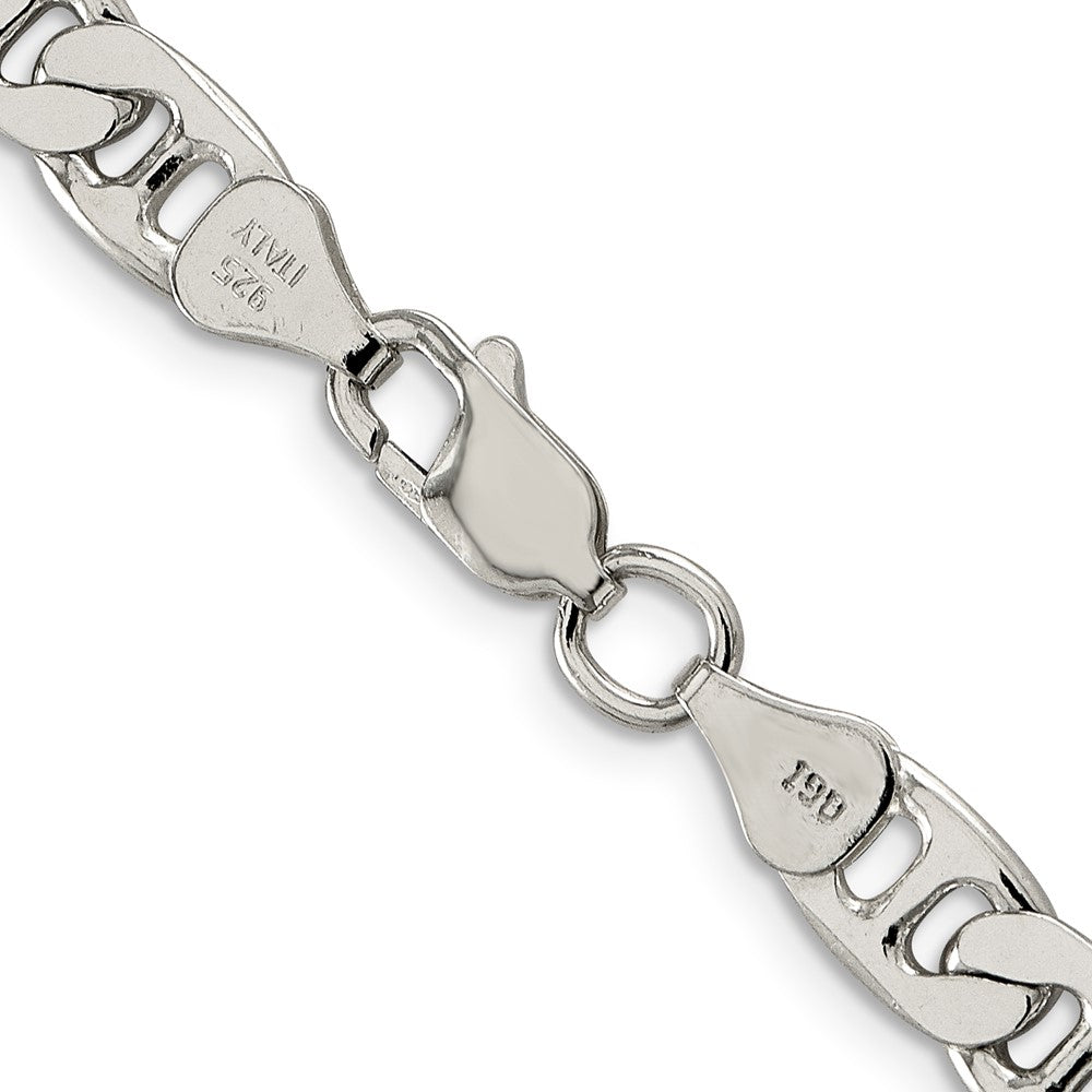 Sterling Silver 6.5mm Flat Anchor Chain Necklace