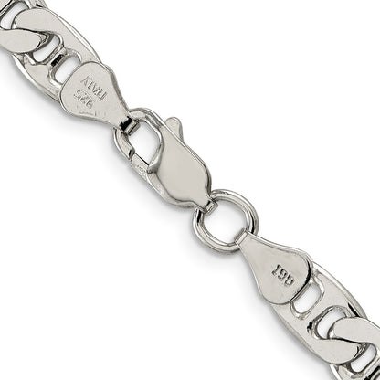 Sterling Silver 6.5mm Flat Anchor Chain Necklace