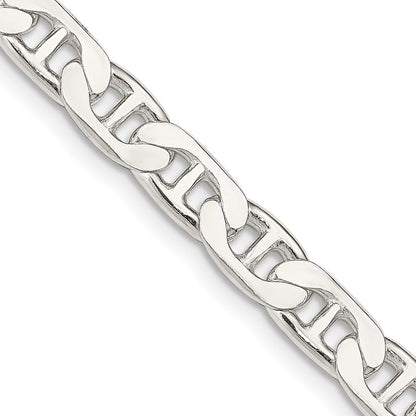 Sterling Silver 6.5mm Flat Anchor Chain Necklace