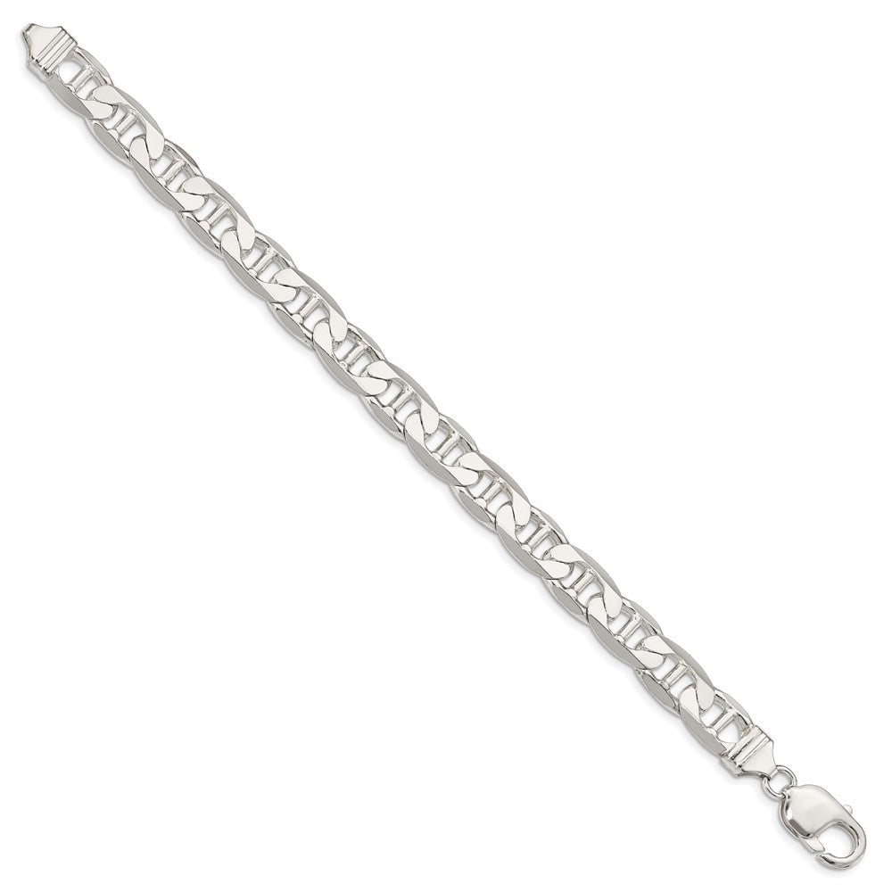 Sterling Silver 9.5mm Flat Anchor Chain Bracelet