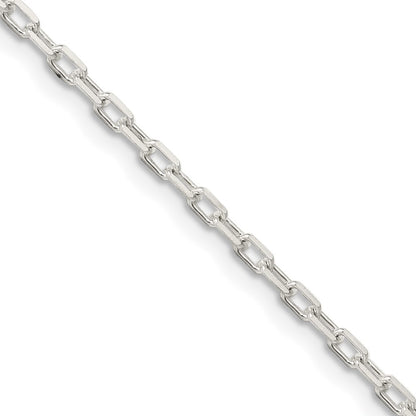 30 Inch Sterling Silver 2.2mm Diamond-Cut Long Link Cable Chain Necklace