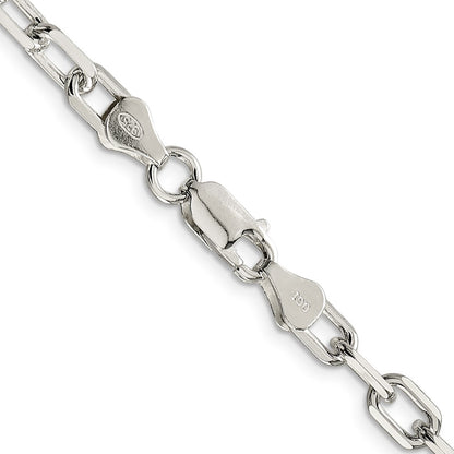 26 Inch Sterling Silver 5.75mm Diamond-Cut Long Link Cable Chain Necklace