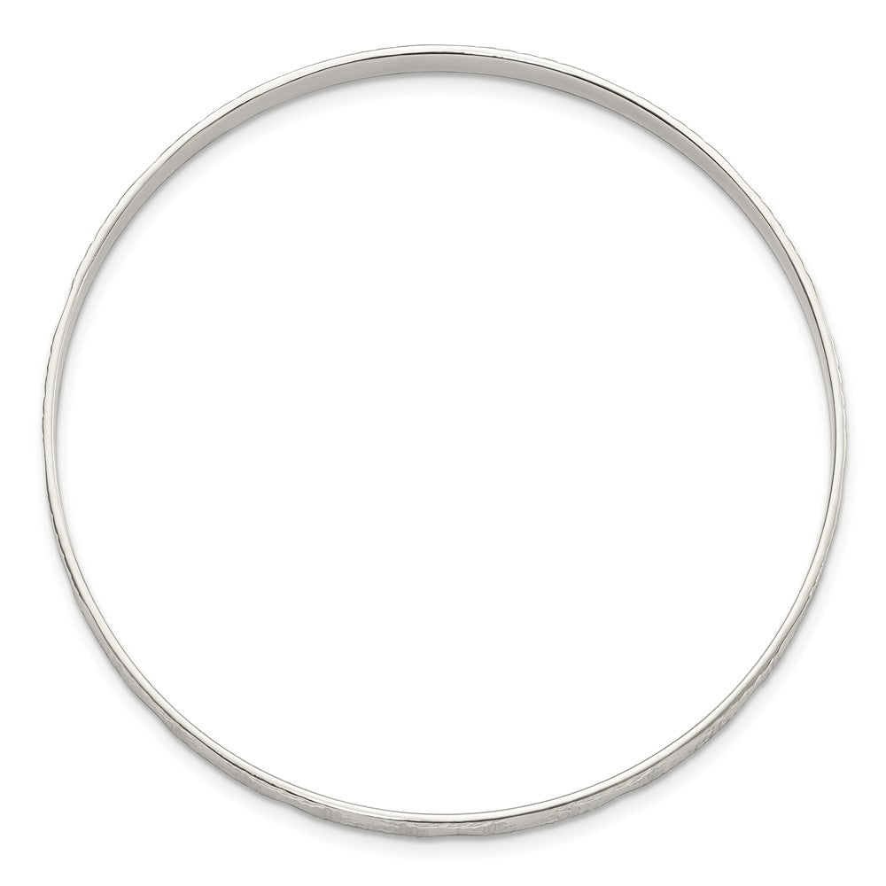 Sterling Silver Diamond Cut Slip-On Bangle