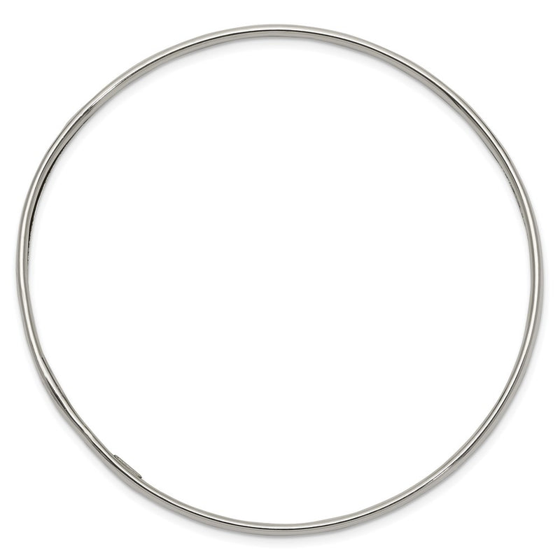 Sterling Silver 3.25mm Slip-On Bangle Bracelet