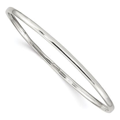 Sterling Silver 3.25mm Slip-On Bangle Bracelet