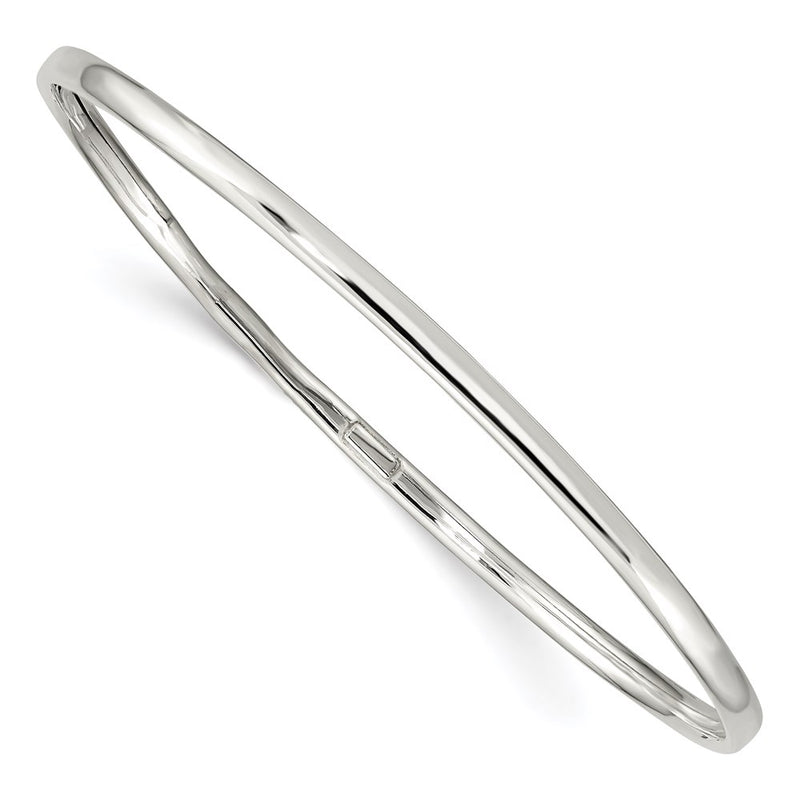 Sterling Silver 3.25mm Slip-On Bangle Bracelet