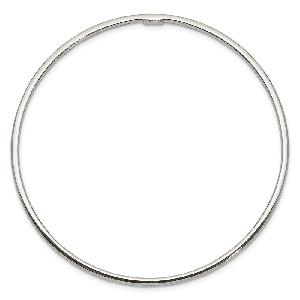 Sterling Silver 2mm Fancy Slip-On Bangle Bracelet