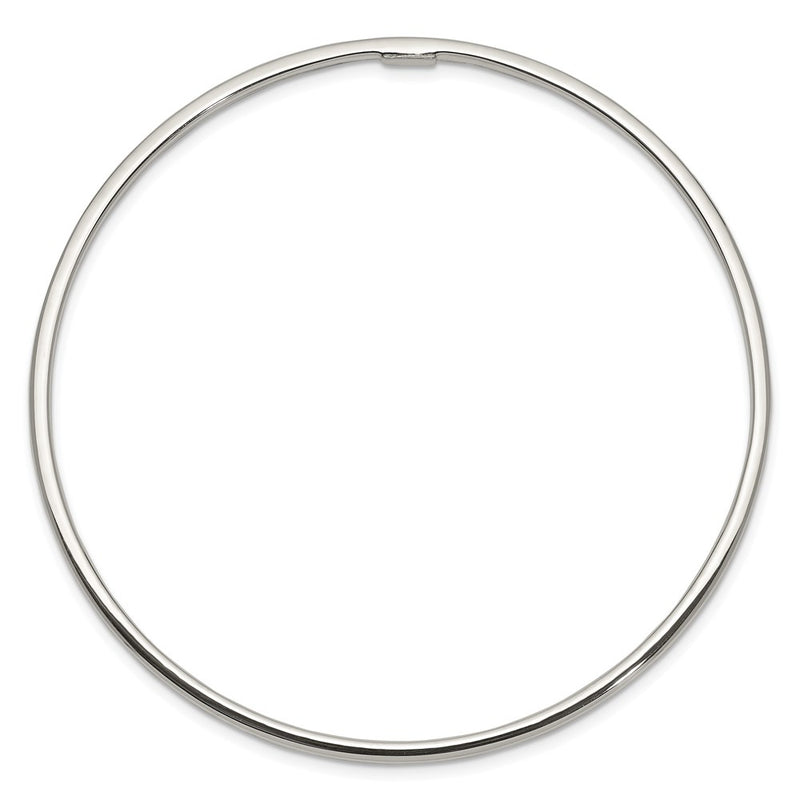Sterling Silver 2mm Fancy Slip-On Bangle Bracelet