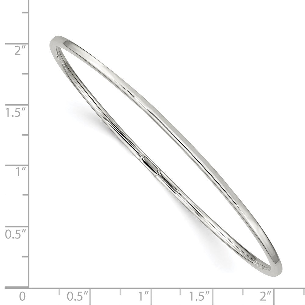 Sterling Silver 2mm Fancy Slip-On Bangle Bracelet