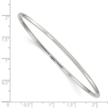 Sterling Silver 2mm Fancy Slip-On Bangle Bracelet