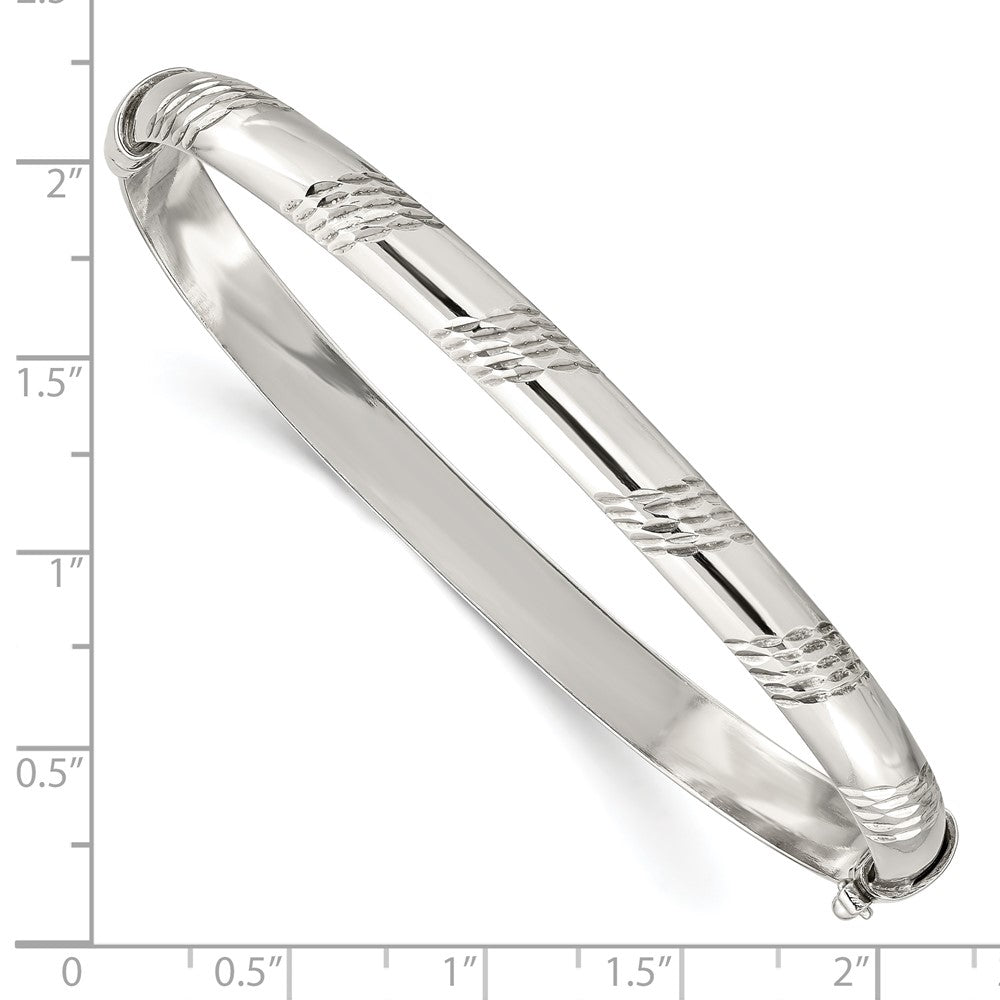 Sterling Silver D/c 6mm Bangle