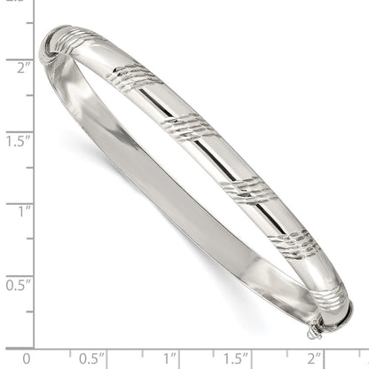 Sterling Silver D/c 6mm Bangle