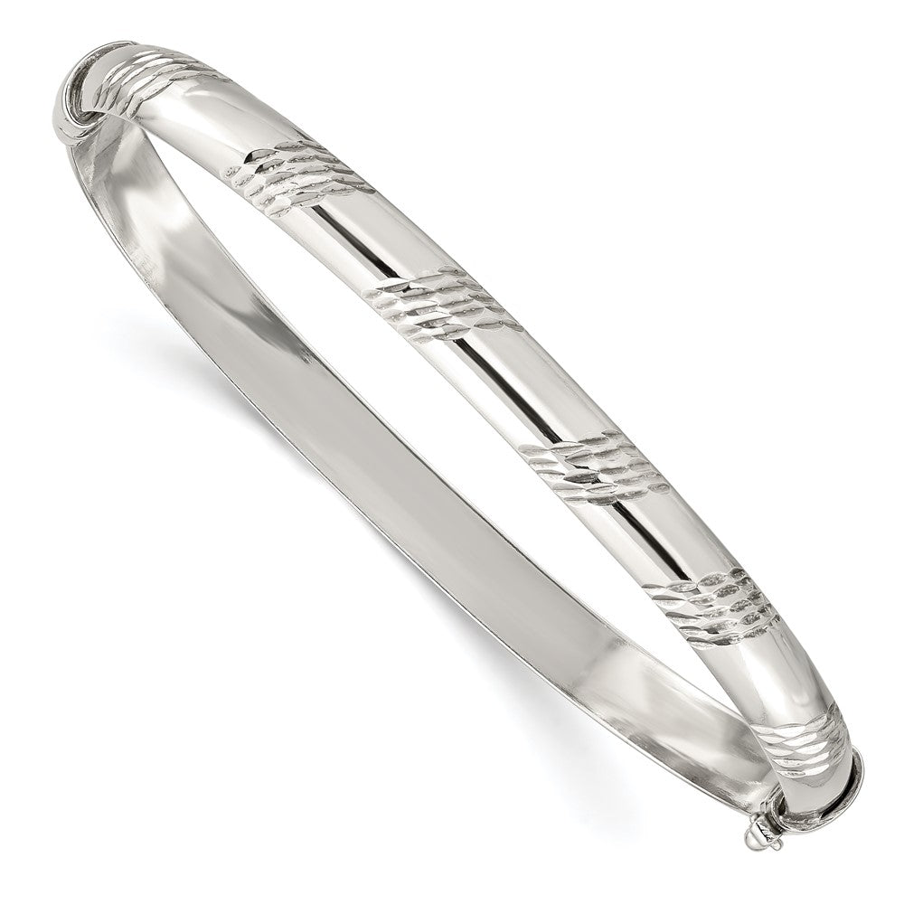 Sterling Silver D/c 6mm Bangle
