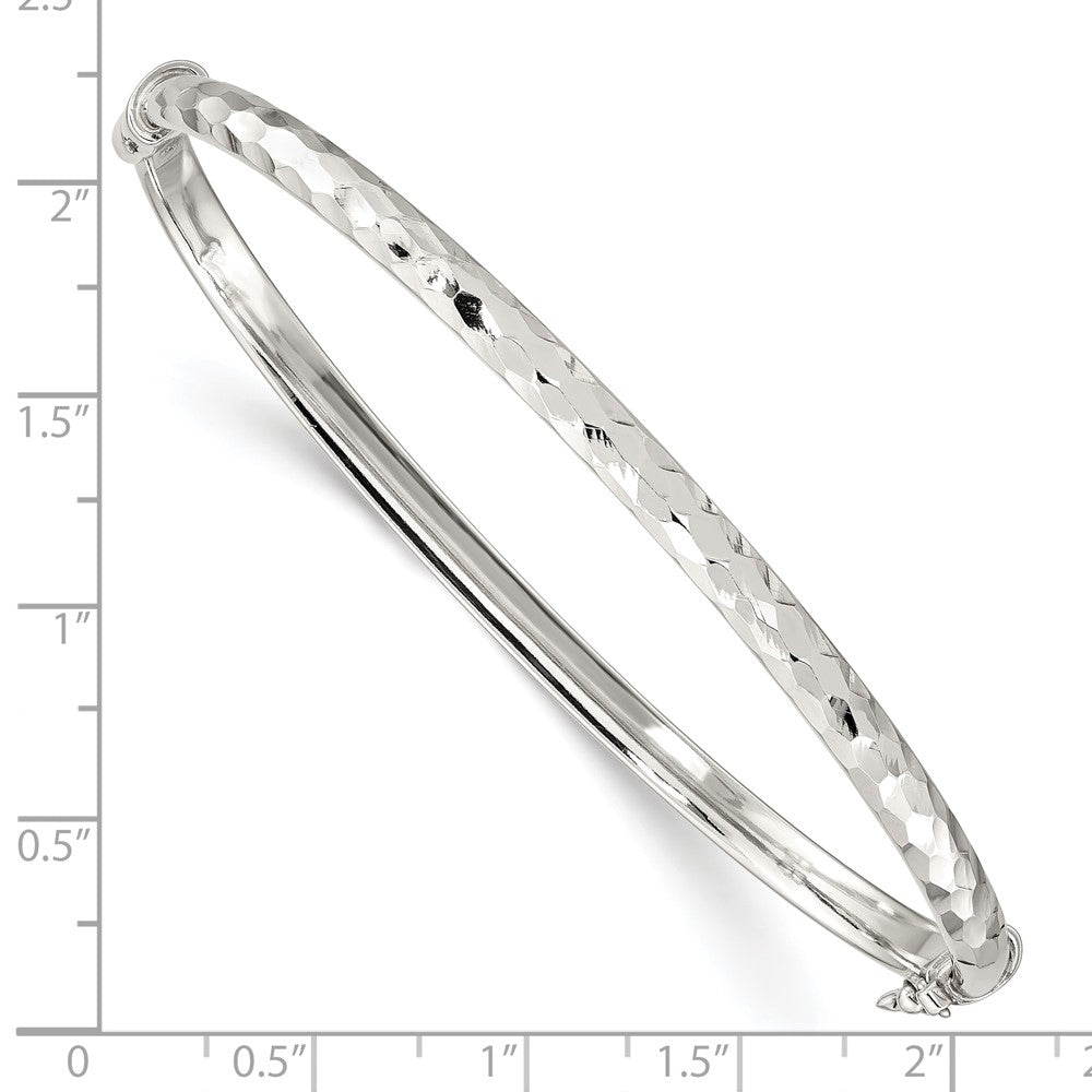 Sterling Silver D/c 4mm Bangle