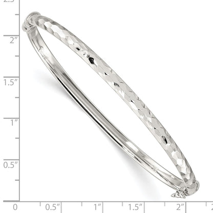 Sterling Silver D/c 4mm Bangle