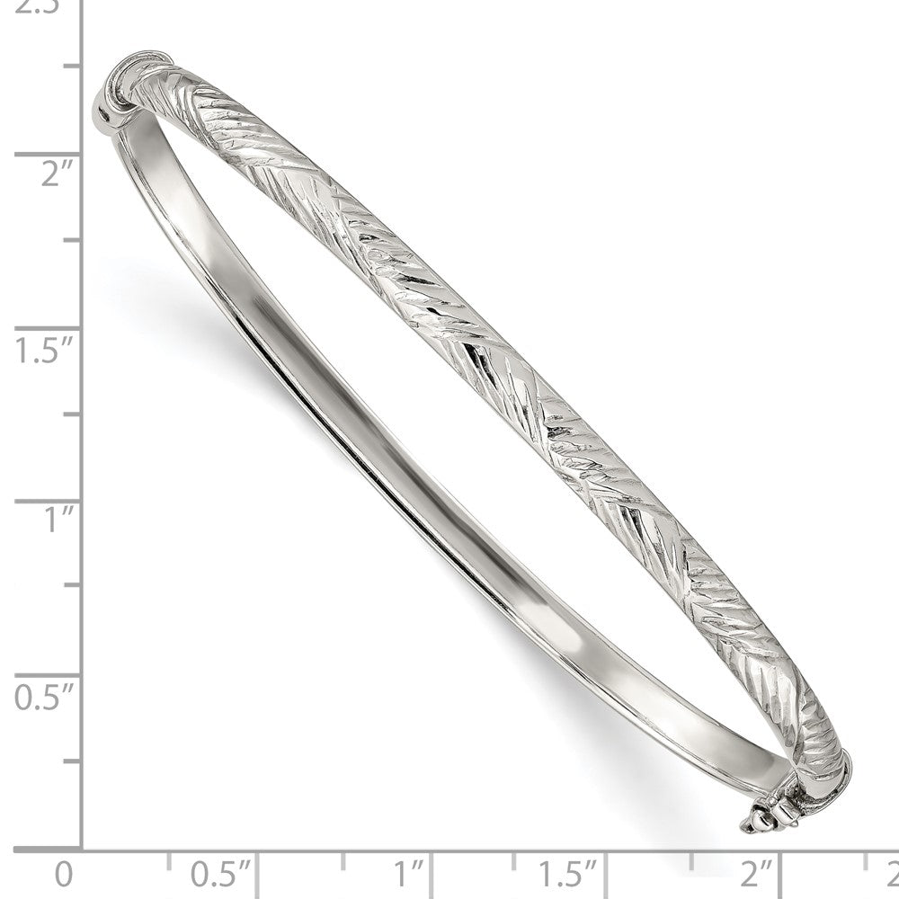 Sterling Silver D/c 4mm Bangle