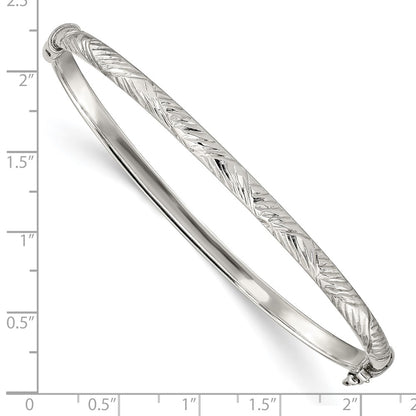Sterling Silver D/c 4mm Bangle
