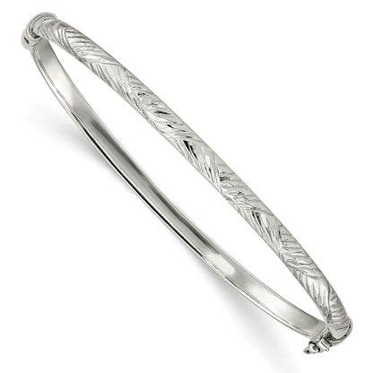 Sterling Silver D/c 4mm Bangle