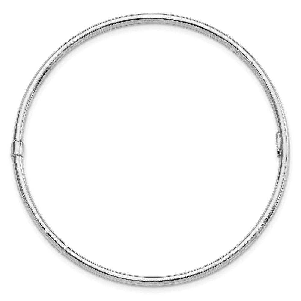 Sterling Silver Rhodium-Plated Slip on Bangle