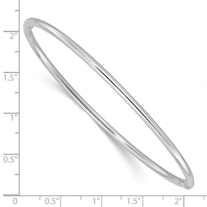 Sterling Silver Rhodium-Plated Slip on Bangle