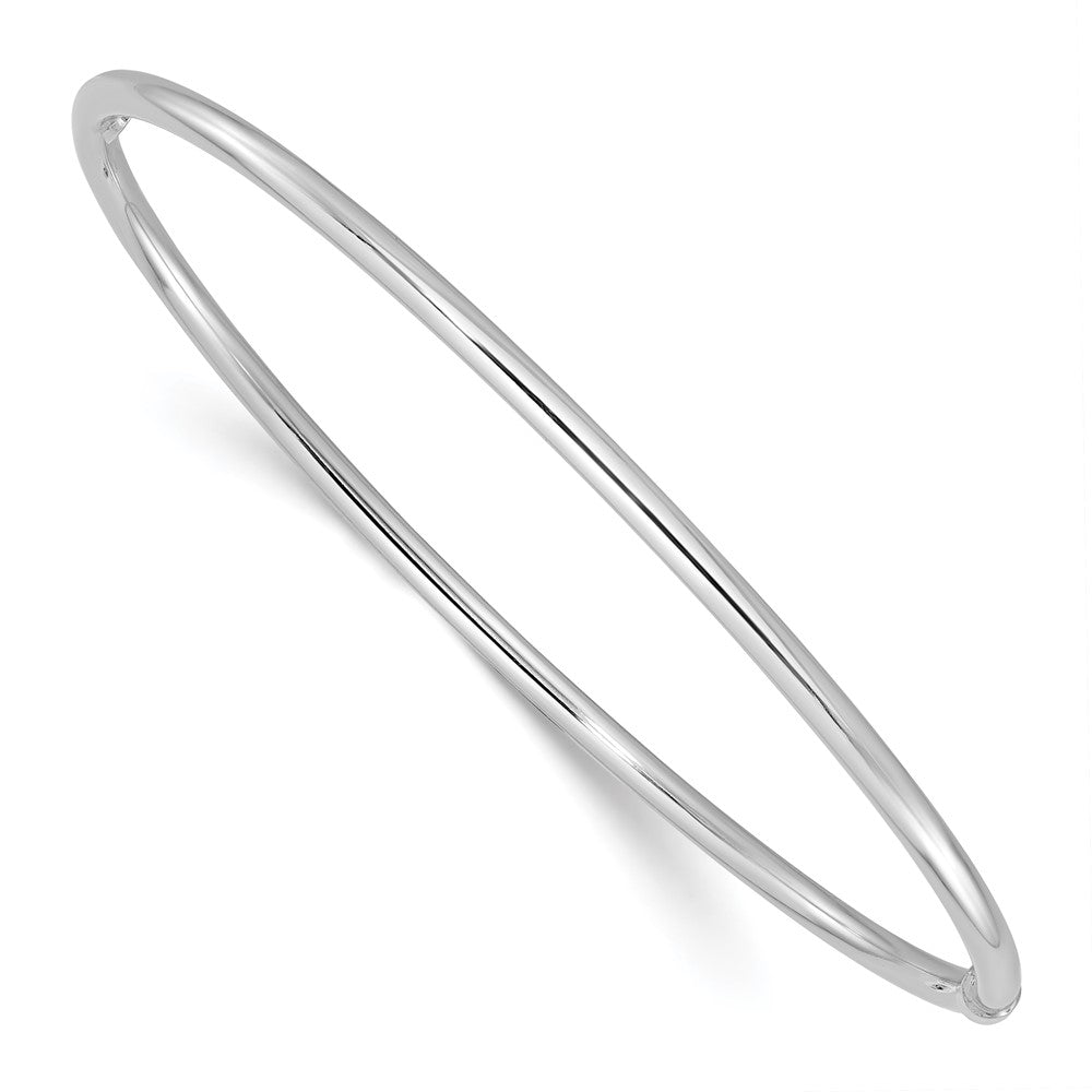 Sterling Silver Rhodium-Plated Slip on Bangle