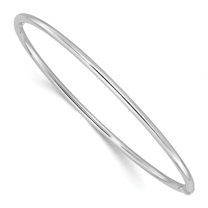 Sterling Silver Rhodium-Plated Slip on Bangle